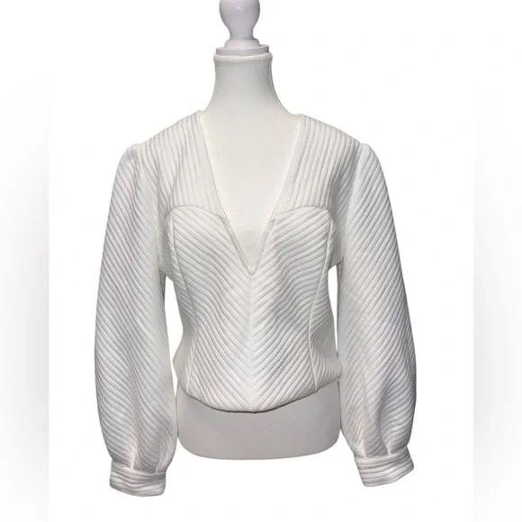 Eri + Ali x Anthropologie White Crop Top Jacket - Picture 3 of 9